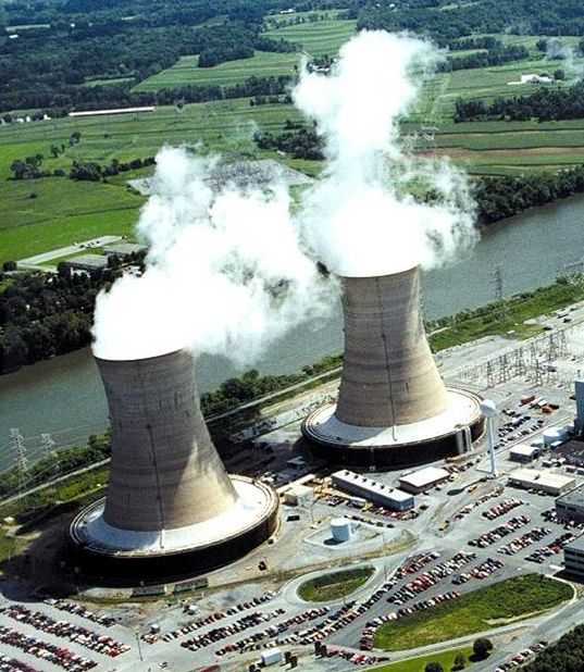 Three Mile Island Cooling Towers (Courtesy of Russ Green , TMI)