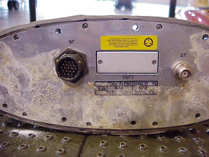 Salt causing corrosion to the antenna internal components due to a broken seal