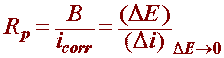 Stern-Geary equation