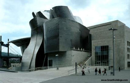Guggenheim Museum of Bilbao with its shining titanium skin