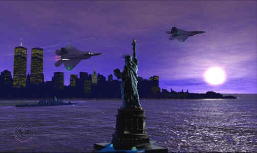 Statue of Liberty standing proud in New York harbor