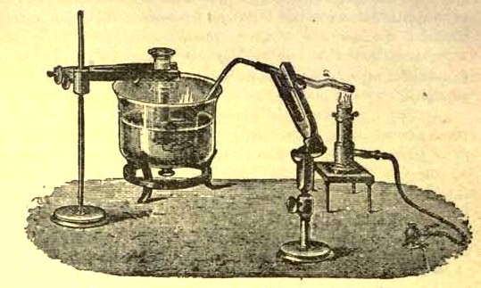 Apparatus for the decomposition of red mercury oxide