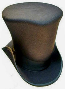 Felt hat worn by the mad hatter