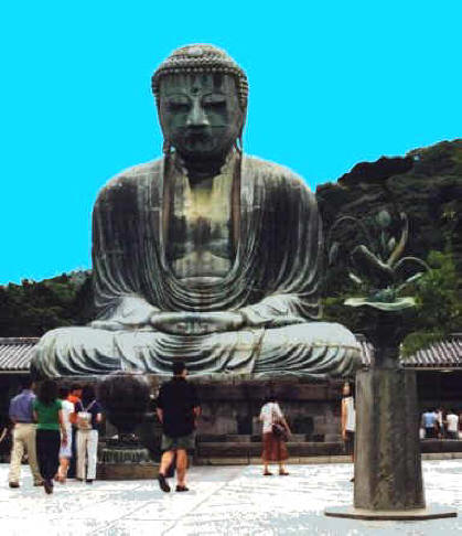 The 11 m tall bronze statue of the Great Buddha in Kamakura
