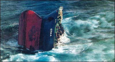 Sinking Erika on December 12 1999